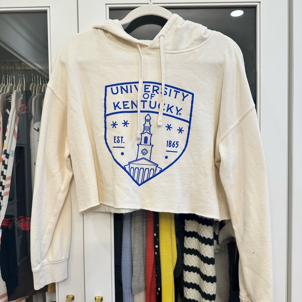 University of Kentucky BBN Collegiate Cropped Sweatshirt Hoodie, Women's Small